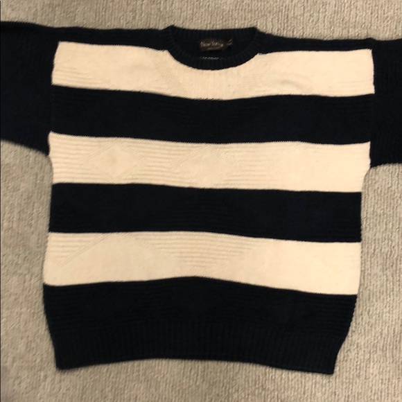 Blue and white striped sweater - Picture 2 of 5